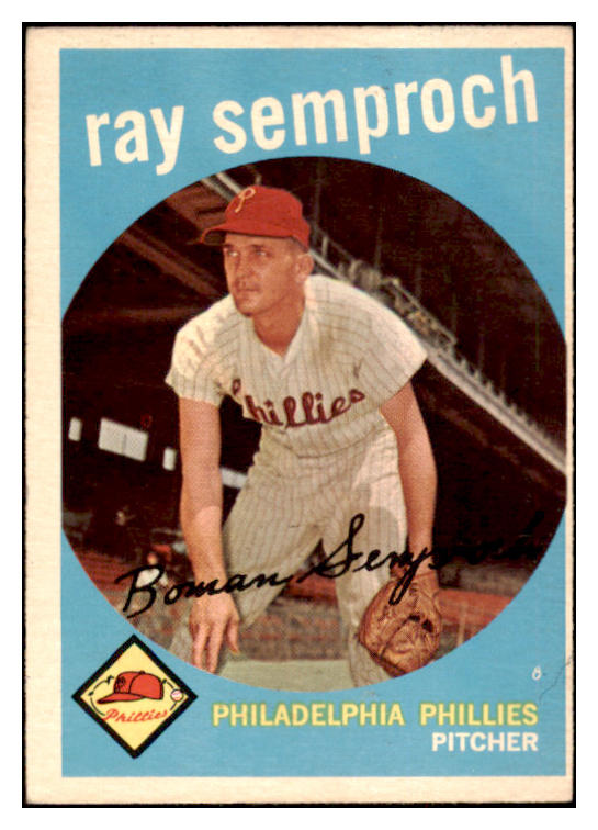 1959 Topps Baseball #197 Ray Semproch Phillies EX-MT 524208