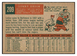 1959 Topps Baseball #209 Lenny Green Orioles EX-MT 524209