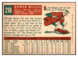 1959 Topps Baseball #218 Roman Mejias Pirates EX-MT 524213