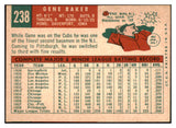 1959 Topps Baseball #238 Gene Baker Pirates EX-MT 524216