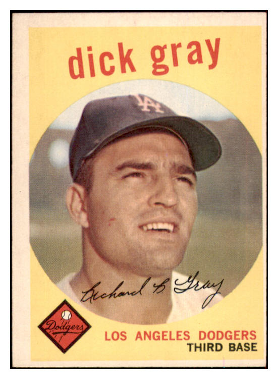 1959 Topps Baseball #244 Dick Gray Dodgers EX-MT 524218