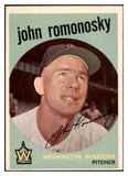 1959 Topps Baseball #267 John Romonosky Senators EX-MT 524225