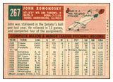 1959 Topps Baseball #267 John Romonosky Senators EX-MT 524225