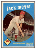 1959 Topps Baseball #269 Jack Meyer Phillies EX-MT 524226