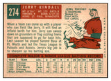 1959 Topps Baseball #274 Jerry Kindall Cubs EX-MT 524229