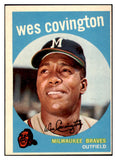 1959 Topps Baseball #290 Wes Covington Braves EX-MT 524236