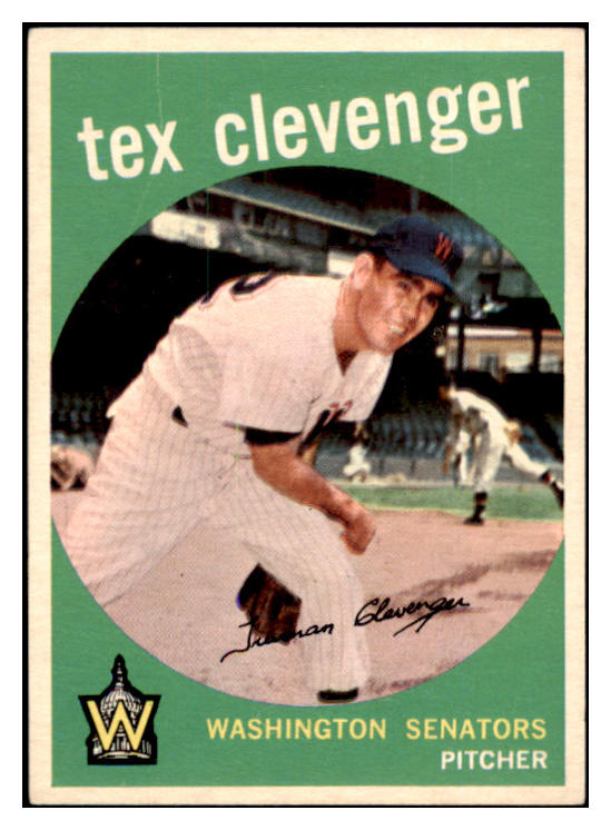 1959 Topps Baseball #298 Tex Clevenger Senators EX-MT 524239