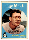 1959 Topps Baseball #299 Billy Klaus Orioles EX-MT 524240