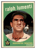 1959 Topps Baseball #316 Ralph Lumenti Senators EX-MT 524242