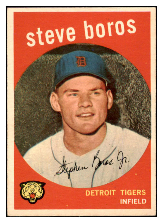 1959 Topps Baseball #331 Steve Boros Tigers EX-MT 524244