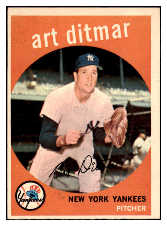 1959 Topps Baseball #374 Art Ditmar Yankees EX-MT 524253