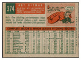 1959 Topps Baseball #374 Art Ditmar Yankees EX-MT 524253