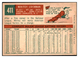 1959 Topps Baseball #411 Whitey Lockman Orioles EX-MT 524254