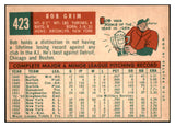 1959 Topps Baseball #423 Bob Grim A's EX-MT 524257