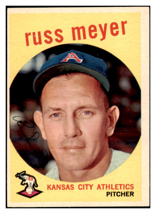 1959 Topps Baseball #482 Russ Meyer A's EX-MT 524263