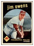 1959 Topps Baseball #503 Jim Owens Phillies EX-MT 524266
