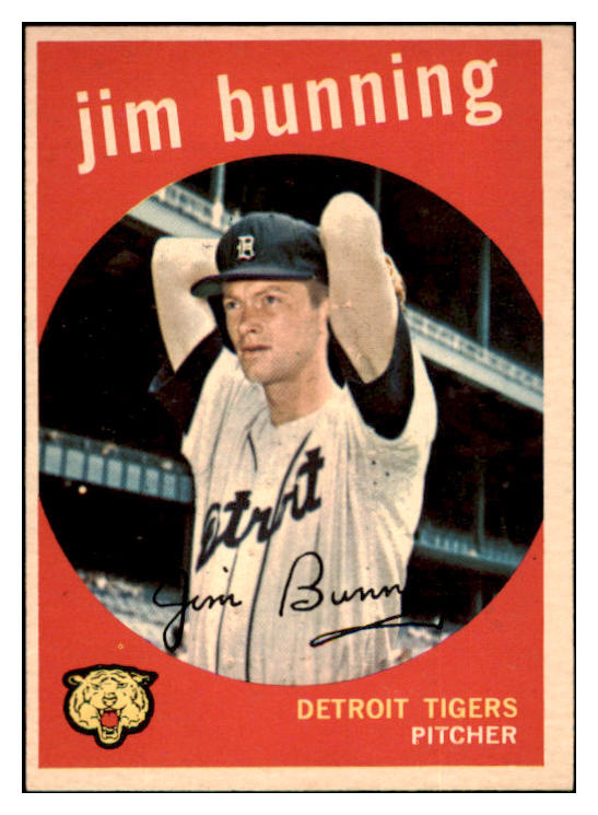 1959 Topps Baseball #149 Jim Bunning Tigers EX 524288