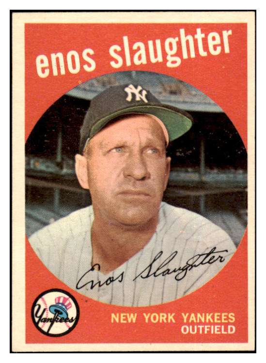 1959 Topps Baseball #155 Enos Slaughter Yankees EX-MT 524289