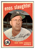 1959 Topps Baseball #155 Enos Slaughter Yankees EX-MT 524289