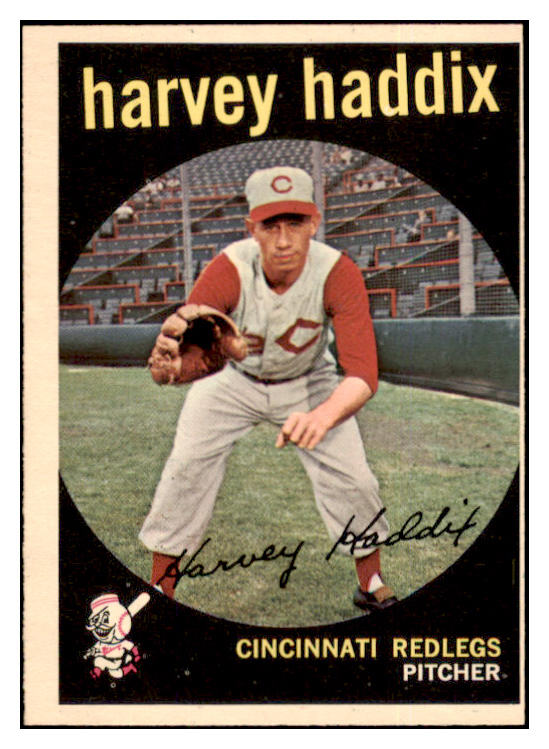 1959 Topps Baseball #184 Harvey Haddix Reds EX-MT 524295