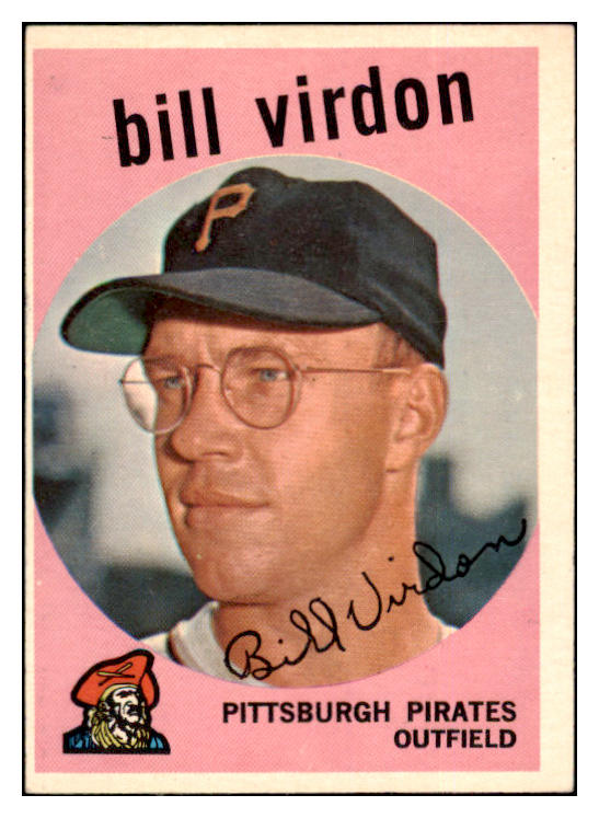 1959 Topps Baseball #190 Bill Virdon Pirates EX-MT 524296