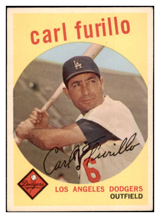 1959 Topps Baseball #206 Carl Furillo Dodgers EX-MT 524297