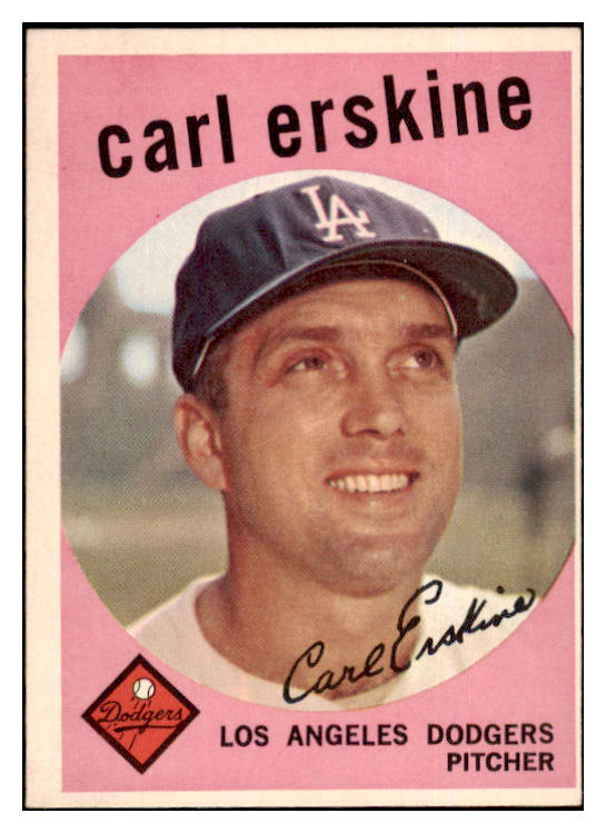 1959 Topps Baseball #217 Carl Erskine Dodgers EX-MT 524299