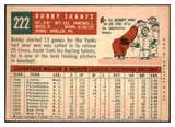 1959 Topps Baseball #222 Bobby Shantz Yankees EX-MT 524300