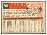 1959 Topps Baseball #240 Hank Bauer Yankees EX-MT 524304