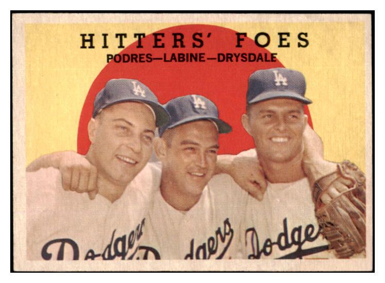 1959 Topps Baseball #262 Don Drysdale Johnny Podres EX-MT 524308