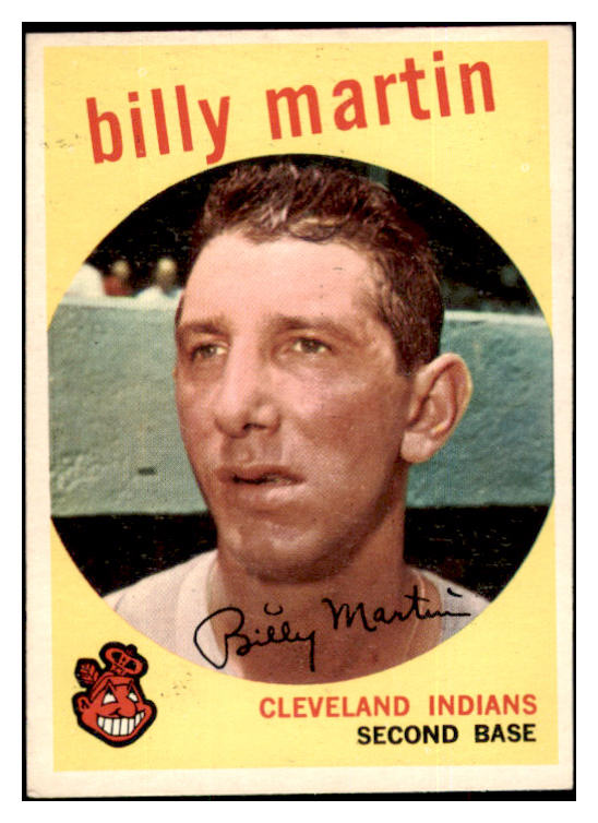 1959 Topps Baseball #295 Billy Martin Indians EX 524309