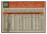 1959 Topps Baseball #309 Sal Maglie Cardinals EX-MT 524312