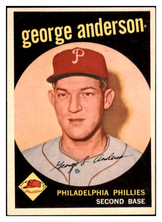 1959 Topps Baseball #338 Sparky Anderson Phillies EX-MT 524317