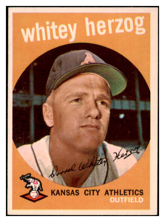 1959 Topps Baseball #392 Whitey Herzog A's EX 524322