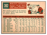 1959 Topps Baseball #392 Whitey Herzog A's EX 524322