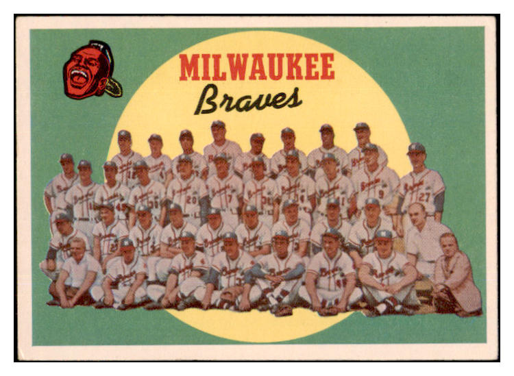 1959 Topps Baseball #419 Milwaukee Braves Team EX 524327