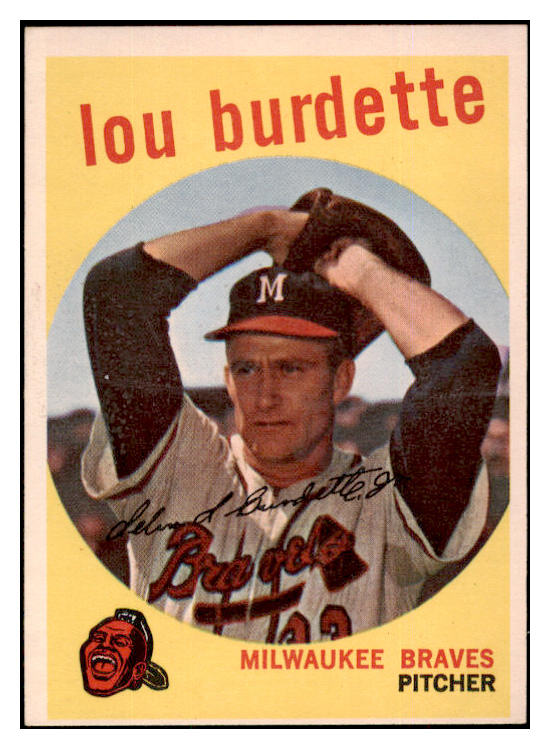1959 Topps Baseball #440 Lou Burdette Braves EX-MT 524331