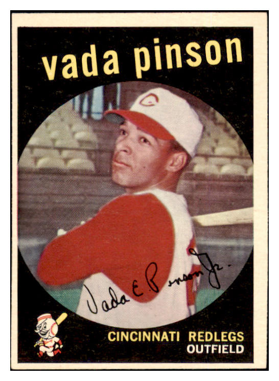 1959 Topps Baseball #448 Vada Pinson Reds EX-MT 524332