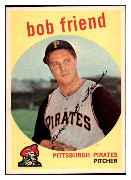 1959 Topps Baseball #460 Bob Friend Pirates EX-MT 524335
