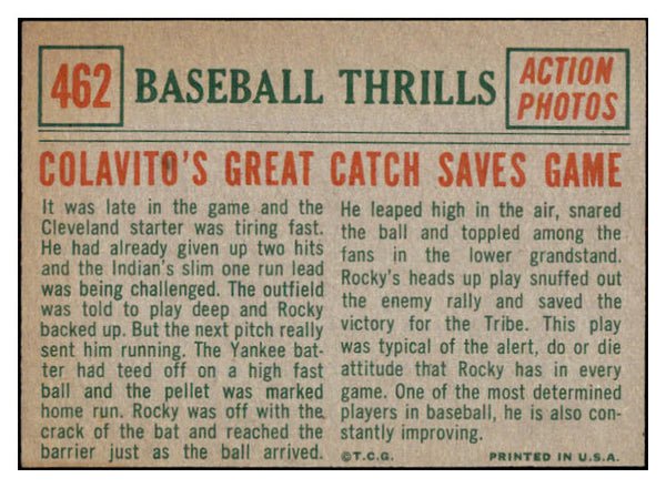 1959 Topps Baseball #462 Rocky Colavito IA Indians EX-MT 524336