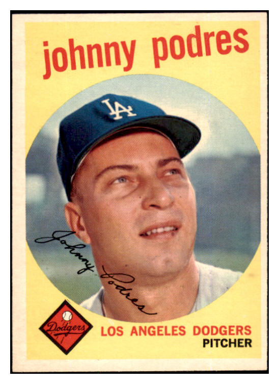 1959 Topps Baseball #495 Johnny Podres Dodgers EX-MT 524341