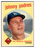 1959 Topps Baseball #495 Johnny Podres Dodgers EX-MT 524341