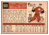 1959 Topps Baseball #513 Tom Carroll A's EX-MT 524354