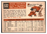 1959 Topps Baseball #532 Mark Freeman A's EX-MT 524360