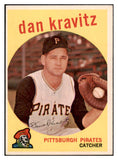 1959 Topps Baseball #536 Dan Kravitz Pirates EX-MT 524364