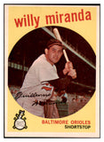 1959 Topps Baseball #540 Willy Miranda Orioles EX-MT 524367