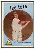 1959 Topps Baseball #544 Lee Tate Cardinals EX-MT 524368