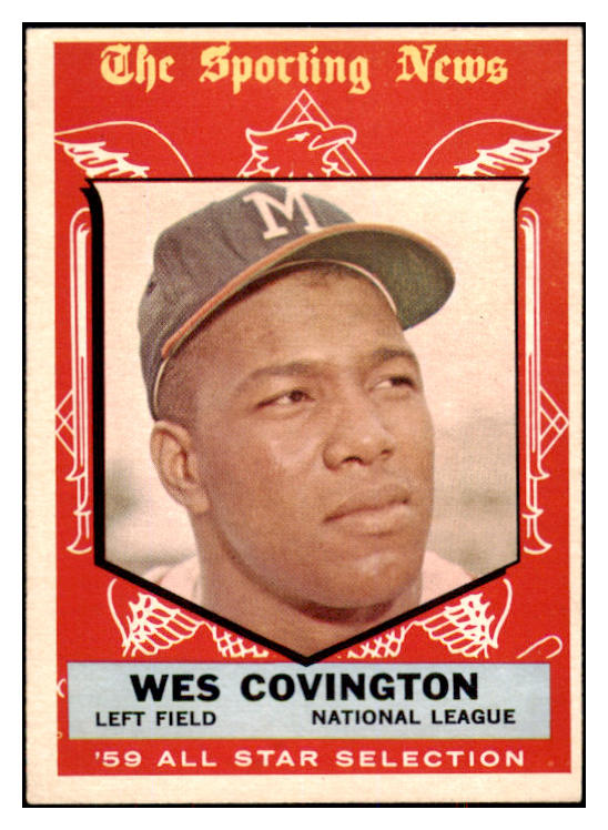 1959 Topps Baseball #565 Wes Covington A.S. Braves EX-MT 524373