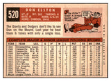 1959 Topps Baseball #520 Don Elston Cubs EX 524377