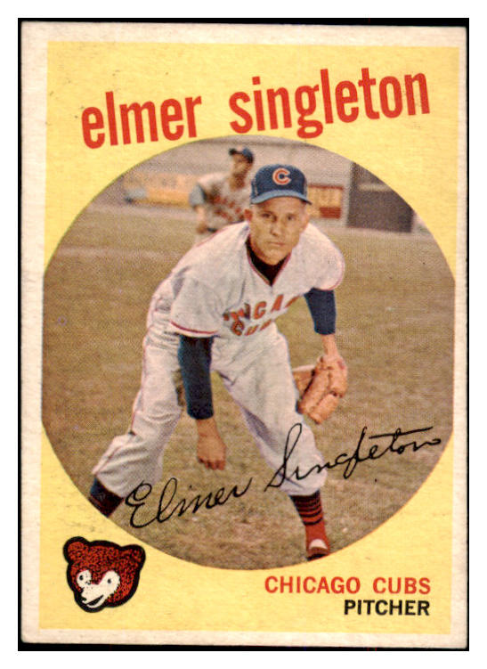 1959 Topps Baseball #548 Elmer Singleton Cubs EX 524383